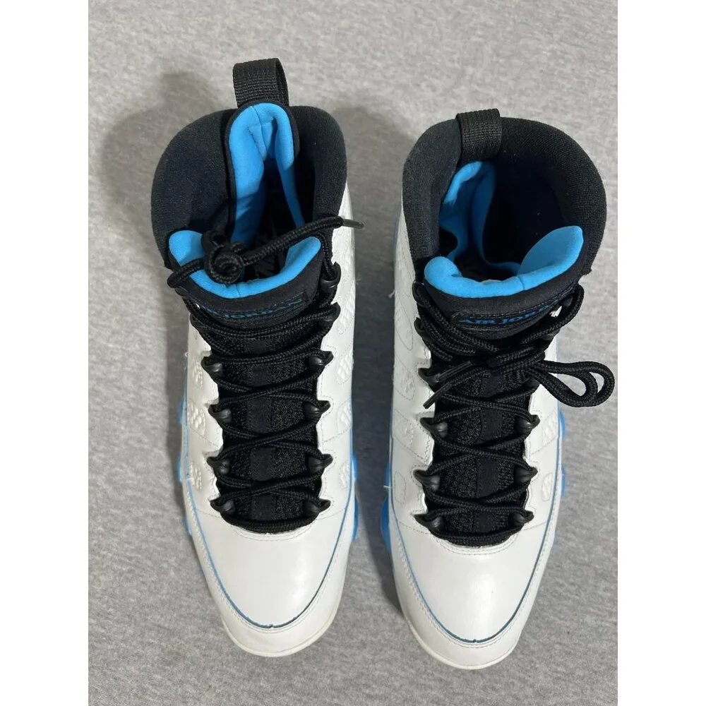 Air Jordan 9 Retro Shoes Mens Size 10 White Blue Black University UNC FQ8992-101